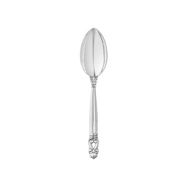 Acorn By Georg Jensen, Sterling Silver Dessert / Soup Spoon. 6.75″